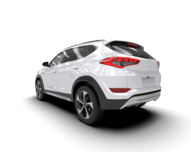 modern SUV aracı beyaz arkaplanda izole edildi