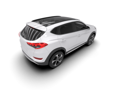 Arka planda izole edilmiş gerçekçi bir araba. 3d oluşturma