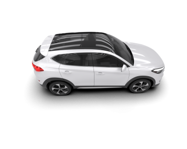 beyaz modern araba izole