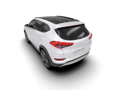 SUV 'un gerçekçi 3 boyutlu çizimi.