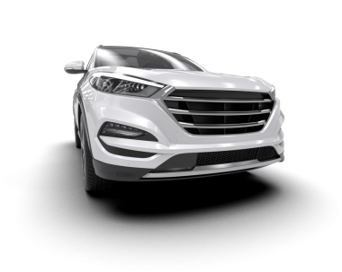 Beyaz arkaplandaki araba