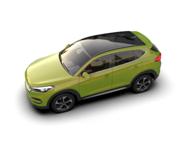 Modern SUV arka planda izole edildi. 3D görüntüleme - illüstrasyon