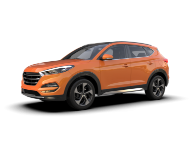 turuncu eğimli modern SUV