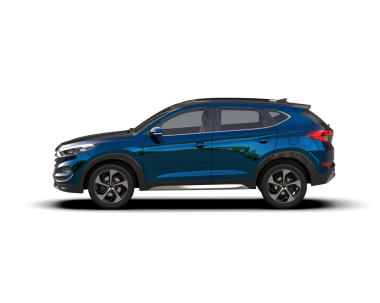 mavi SUv beyaz arkaplanda izole edildi