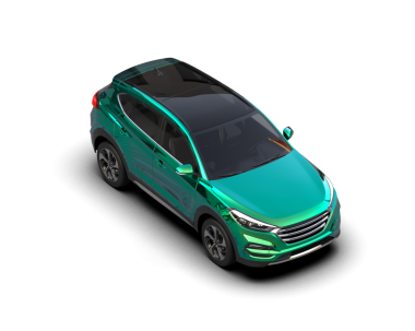 Araba arka planda izole. 3D illüstrasyon - 3D canlandırma