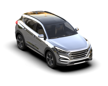 Modern araba arka planda izole edilmiş. 3 Boyutlu Hazırlama