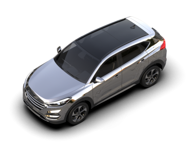 SUV beyaz arka planda izole edildi. 3d illüstrasyon - oluşturma