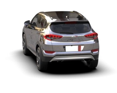 modern araba beyaz arka planda izole edilmiş ve kırpma yolları var. 3d illüstrasyon