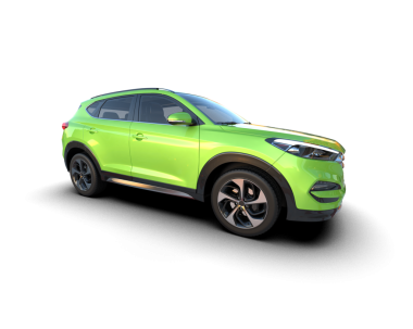 Siyah arkaplanda yeşil SUv