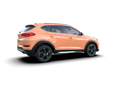 Beyaz arka planda modern bir araba. 3d oluşturma