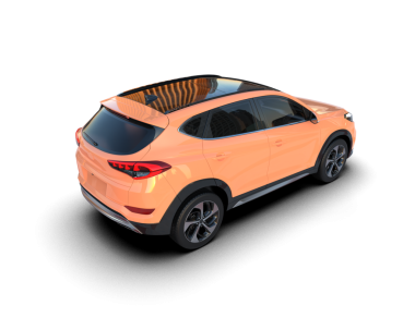 modern araba beyaz arka planda izole edildi. 3 boyutlu görüntüleme -