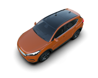 turuncu modern araba beyaz izole arkaplanda.