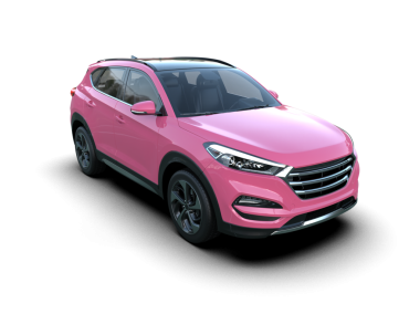 beyaz arka planda izole edilmiş modern pembe spor araba