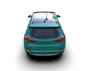 Araba siyah arka planda izole edilmiş. 3d oluşturma.