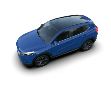 Mavi SUV siyah arka planda izole edildi. 3d illüstrasyon