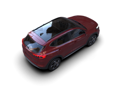 Siyah arka planda kırmızı küçük iş arabası, 3 boyutlu görüntüleme