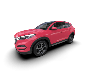 Modern arabanın gerçekçi 3 boyutlu görüntülenmesi beyaz arkaplanda izole edildi