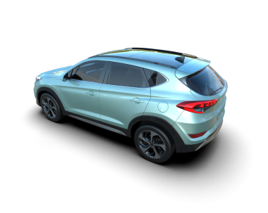 kırpma yolu ve gölge ile beyaz arkaplanda izole araba.