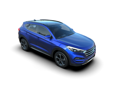 Mavi arabanın 3 boyutlu görüntüsü beyaz üzerine izole edilmiş.