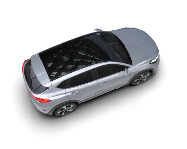 araba beyaz arkaplanda izole edildi. 3d görüntüleme - illüstrasyon - üst görünüm