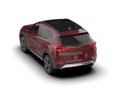 modern SUV arabası gri arkaplanda izole edildi