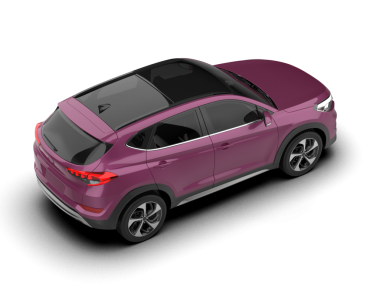 Modern araba arka planda izole edilmiş. 3D görüntüleme - illüstrasyon