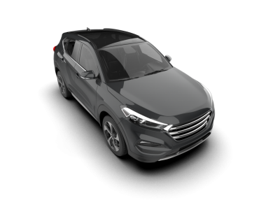 modern araba beyaz arkaplanda izole edildi