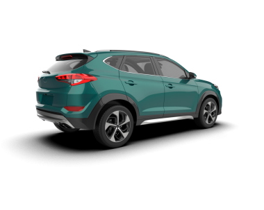 Modern araba beyaz arka planda izole edilmiş. 3d illüstrasyon