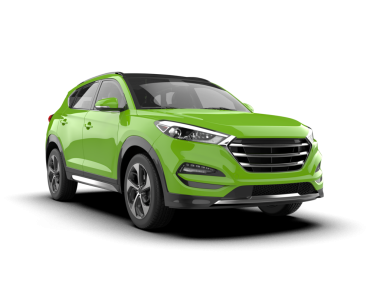 Yeşil ve siyah çizgileri olan modern yeşil şehir cipi