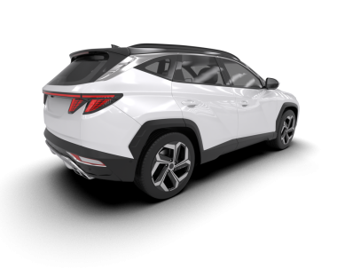 Modern lüks araba beyaz arka planda izole edilmiş. 3 boyutlu.