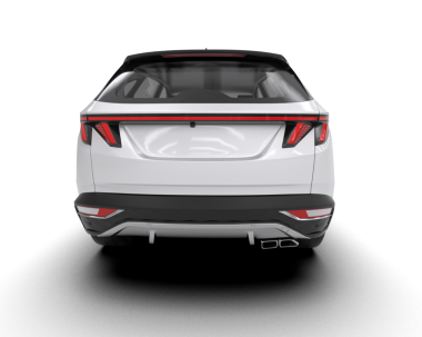 araba arka görünümü, vektör illüstrasyonu