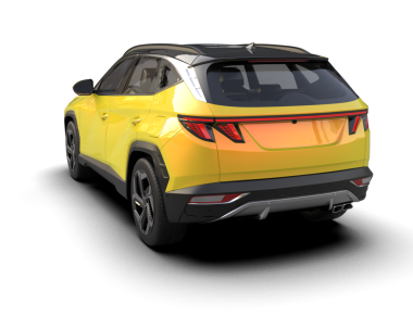 Araba arka planda izole. 3D görüntüleme - illüstrasyon