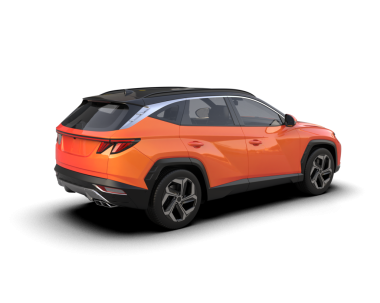 modern suv. Beyaz arka planda modern bir araba. 3d oluşturma