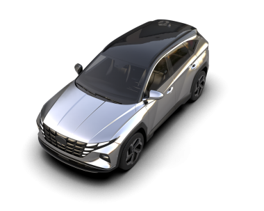 Gri arkaplanda 3 boyutlu bir araba görüntüsü