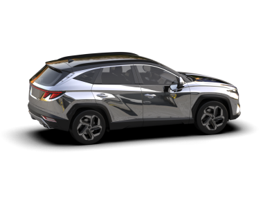 Siyah arka planda gümüş renkli lüks bir araba. 3d oluşturma.