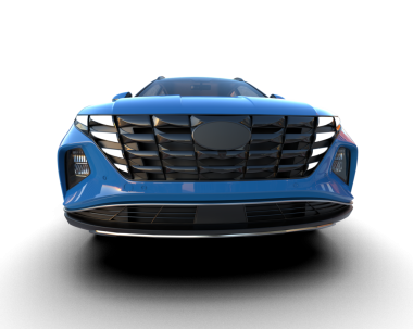 Stüdyo arka planında 3 boyutlu markasız bir SUV aracı görüntüsü var.