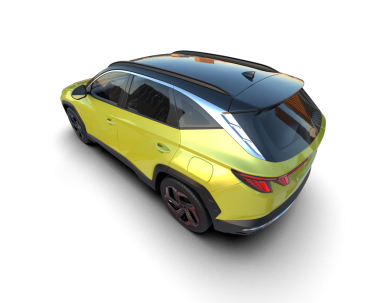 Sarı Modern spor araba