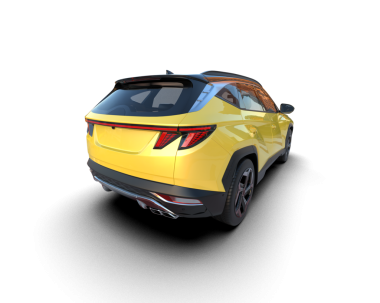 Modern araba arka planda izole edilmiş. 3D görüntüleme - illüstrasyon