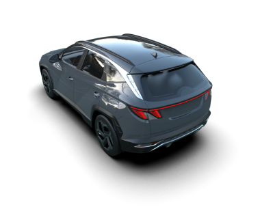 Beyaz arka planda elektrikli modern araba. 3d oluşturma