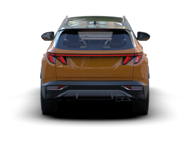 Beyaz arka planda gerçekçi bir araba. 3d oluşturma