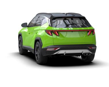 modern SUV aracı siyah arkaplanda izole edildi