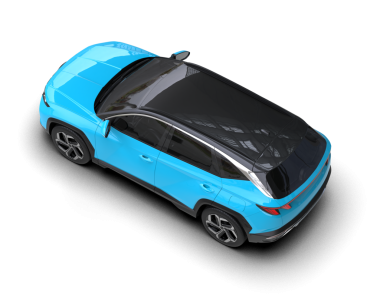 Modern araba arka planda izole edilmiş. 3d illüstrasyon