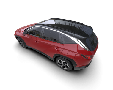 Kırmızı cip beyaz arka planda izole edildi. 3d oluşturma