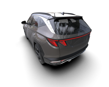 modern araba siyah arka planda izole edilmiş 3 boyutlu görüntüleme