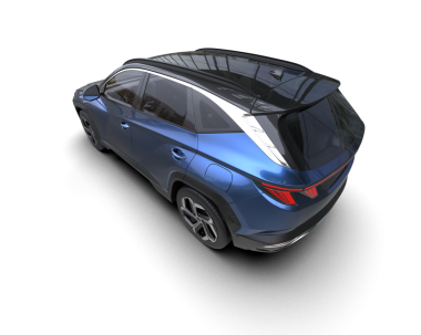 Modern araba beyaz arka planda izole edilmiş. 3d illüstrasyon.