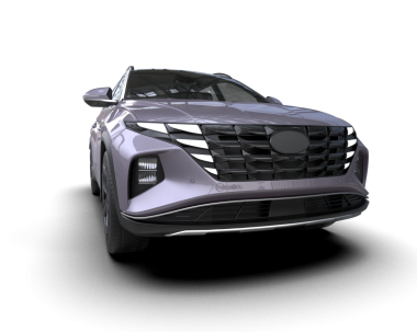 beyaz arkaplanda modern araba