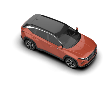 Kırmızı renkli gerçekçi bir araba. 3d oluşturma