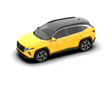 Sarı renkli araba. yüksek kaliteli resimleme