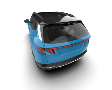 modern araba beyaz arka planda izole edildi. 3 boyutlu çizim - illüstrasyon