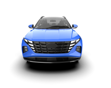 Beyaz arka plan üzerinde izole mavi spor araba